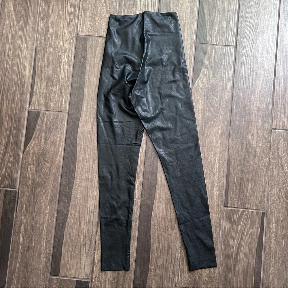 Commando Perfect Control High Rise Faux Leather Leggings in Black Sz S